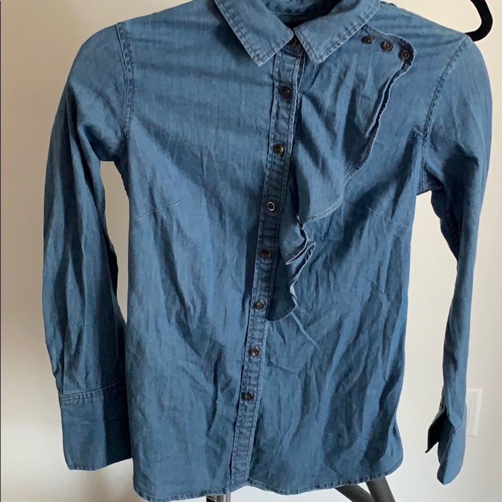 Jean button down blouse